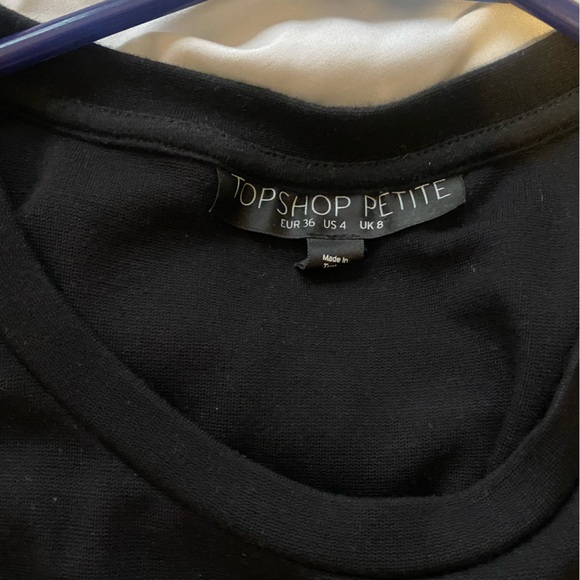 Topshop, black mini dress with a crisscross bottom - Picture 4 of 4